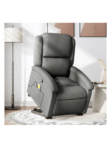 Sonata H Изправящ масажен реклайнер стол,тъмносив, текстил