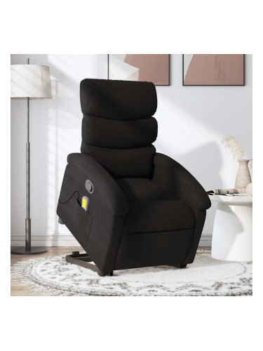 Sonata H Масажен изправящ стол реклайнер, черен, текстил