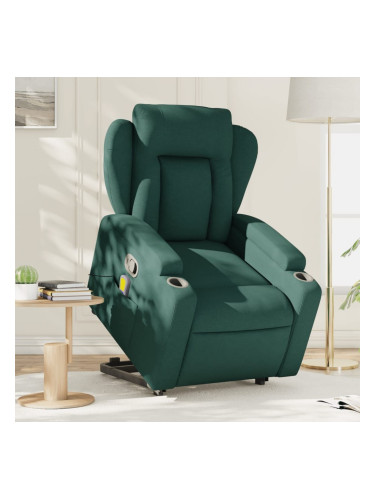 Sonata H Изправящ масажен наклоняем стол, тъмнозелен, текстил