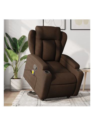 Sonata H Изправящ масажен реклайнер стол, кафяв, текстил