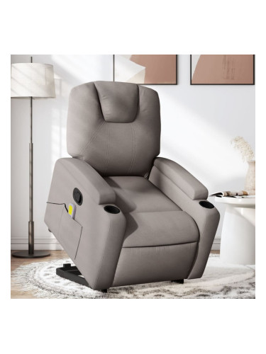 Sonata H Масажен изправящ стол реклайнер, таупе, текстил