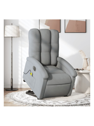 Sonata H Електрически изправящ масажен реклайнер стол светлосив текстил