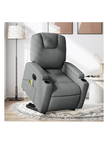 Sonata H Електрически изправящ масажен реклайнер стол тъмносив текстил