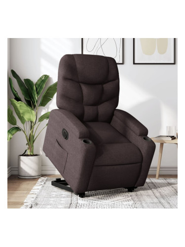 Sonata H Електрически изправящ реклайнер стол, тъмнокафяв, текстил