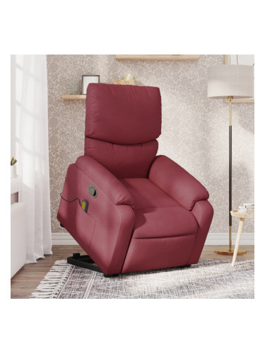 Sonata H Масажен изправящ наклоняем стол, виненочервен, текстил