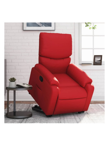 Sonata H Изправящ реклайнер стол, червен, изкуствена кожа