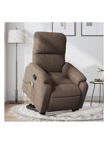 Sonata H Изправящ масажен наклоняем стол, кафяв, микрофибърен текстил