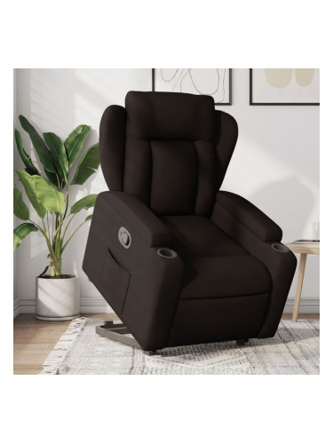 Sonata H Изправящ реклайнер стол, тъмнокафяв, текстил