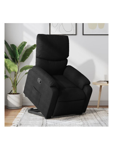 Sonata H Изправящ реклайнер стол, черен, текстил