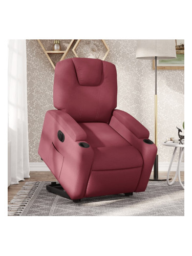 Sonata H Електрически изправящ реклайнер стол, виненочервен, текстил