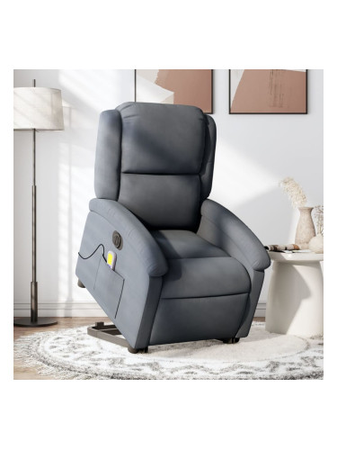 Sonata H Електрически изправящ масажен реклайнер стол, тъмносив, кадифе