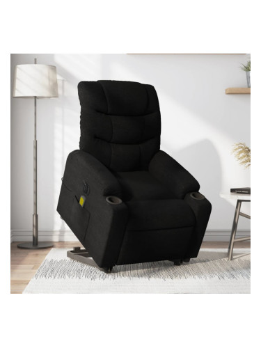 Sonata H Електрически изправящ масажен реклайнер стол черен текстил