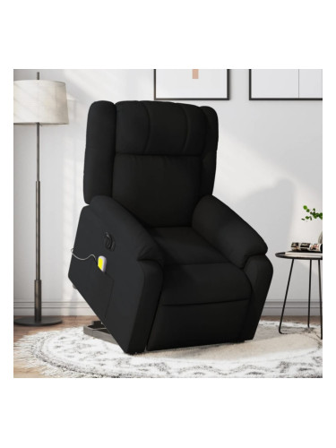 Sonata H Електрически изправящ масажен реклайнер стол черен текстил