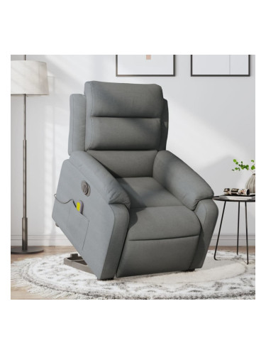 Sonata H Електрически изправящ масажен реклайнер стол тъмносив текстил