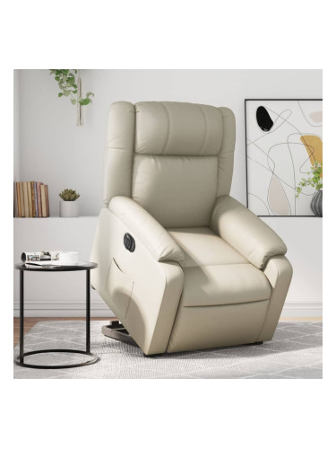 Sonata H Електрически изправящ реклайнер стол, кремав, изкуствена кожа