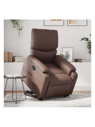 Sonata H Електрически изправящ реклайнер стол, кафяв, изкуствена кожа