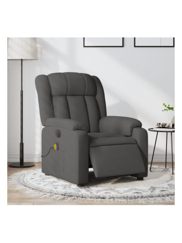 Sonata H Електрически масажен реклайнер стол, тъмносив, текстил