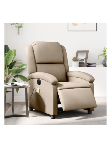 Sonata H Електрически масажен реклайнер стол, капучино, изкуствена кожа