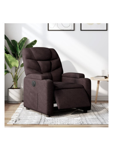 Sonata H Електрически реклайнер стол, тъмнокафяв, текстил