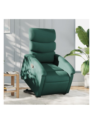 Sonata H Изправящ реклайнер стол, тъмнозелен, текстил