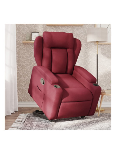 Sonata H Изправящ реклайнер стол, виненочервен, текстил