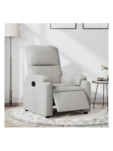 Sonata H Електрически реклайнер стол, светлосив, микрофибърен текстил