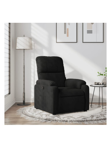 Sonata H Реклайнер стол, черен, микрофибърен текстил