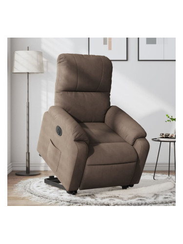 Sonata H Електрически изправящ реклайнер, кафяв, микрофибърен текстил