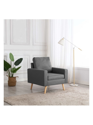 Sonata H Фотьойл, светлосив, текстил