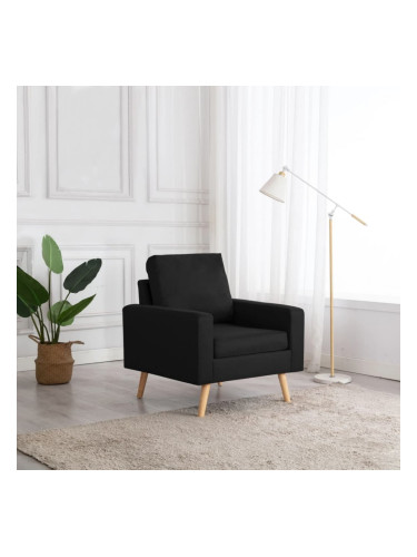 Sonata H Фотьойл, черен, текстил