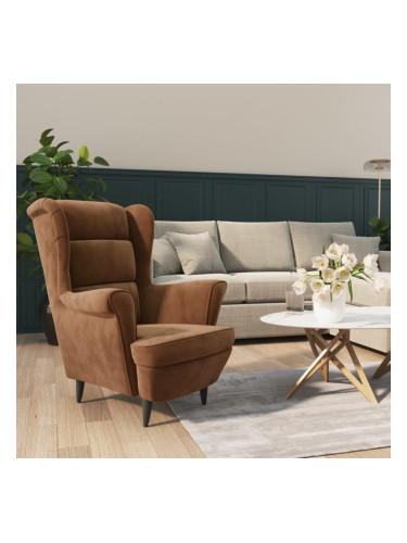 Sonata H Фотьойл, кафяв, кадифе