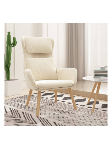 Sonata H Релакс стол, кремавобял, кадифе