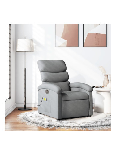 Sonata H Масажен реклайнер стол, светлосив, текстил