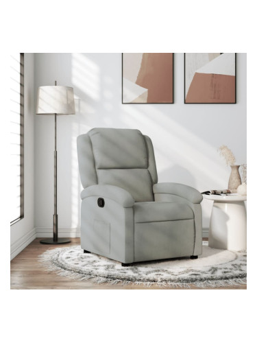 Sonata H Реклайнер стол, светлосив, кадифе