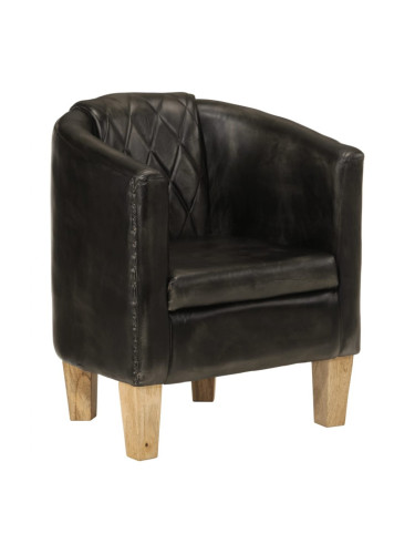 Sonata H Фотьойл, сив, естествена кожа