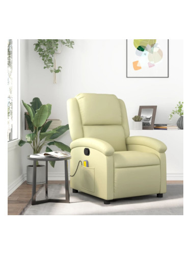 Sonata H Масажен наклоняем стол, кремав, естествена кожа