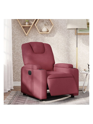 Sonata H Електрически стол реклайнер, виненочервен, текстил
