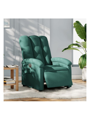 Sonata H Електрически реклайнер стол, тъмнозелен, текстил