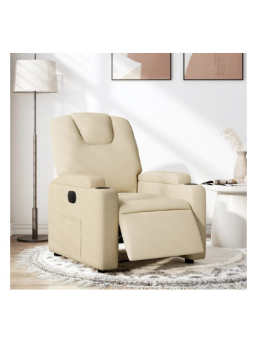 Sonata H Електрически стол реклайнер , кремав, текстил