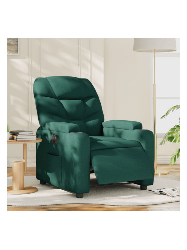 Sonata H Електрически реклайнер стол, тъмнозелен, текстил