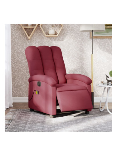 Sonata H Електрически масажен наклоняем стол, виненочервен, текстил