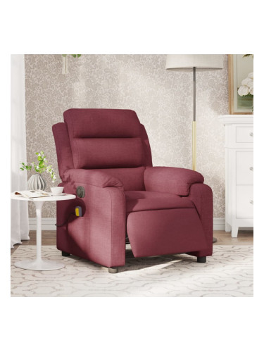 Sonata H Електрически масажен наклоняем стол, виненочервен, текстил