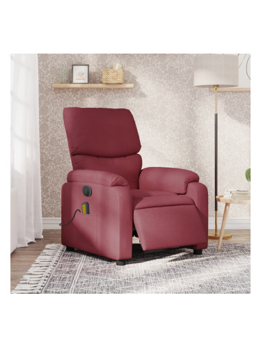 Sonata H Електрически масажен наклоняем стол, виненочервен, текстил