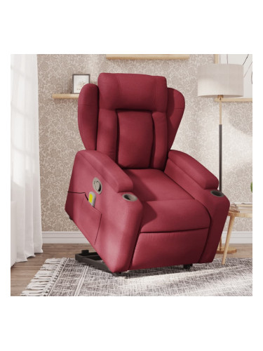 Sonata H Масажен изправящ наклоняем стол, виненочервен, текстил