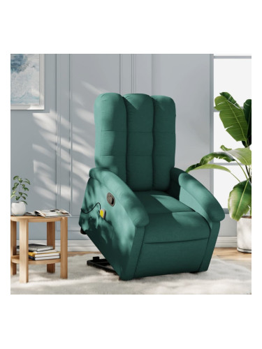 Sonata H Изправящ масажен наклоняем стол, тъмнозелен, текстил