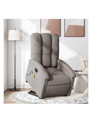 Sonata H Масажен изправящ стол реклайнер, таупе, текстил