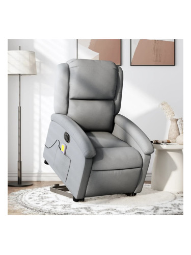 Sonata H Електрически изправящ масажен реклайнер стол светлосив текстил