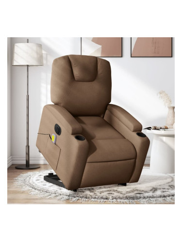 Sonata H Електрически изправящ масажен реклайнер стол кафяв текстил