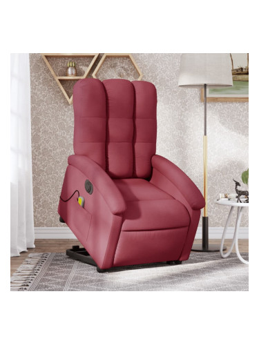 Sonata H Електрически изправящ масажен реклайнер виненочервен текстил