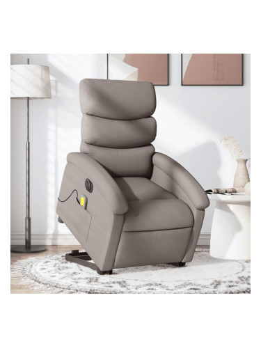 Sonata H Електрически изправящ масажен реклайнер стол таупе текстил